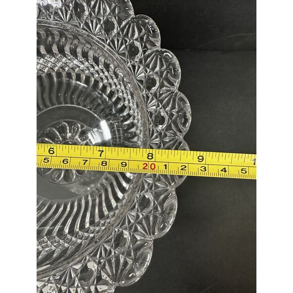 EAPG Pittsburg Windsor Pressed Glass Compote Early American Jersey Swirl Pattern - Picture 5 of 6